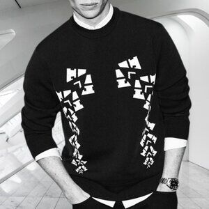 Alexander Wang x H&M WORN ONCE  Mens Heavyweight Black Sweater Sweatshirt Size S